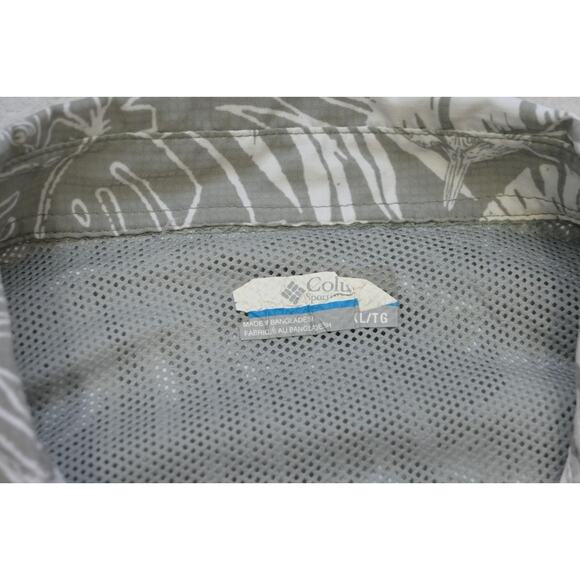 Columbia Vented Fishing Shirt Floral Omni-Shade Camp Shirt Mens Sz XL - Picture 8 of 11